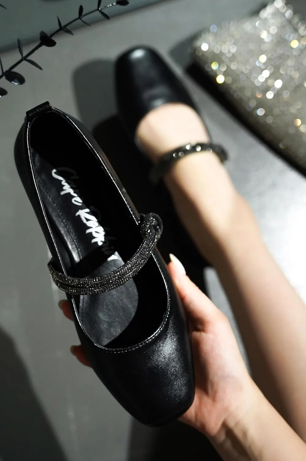 Tammy Cape Robbin Ballet Flats - Comfortable Rhinestone Dressy Shoes