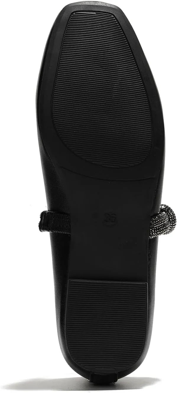 Tammy Cape Robbin Ballet Flats - Comfortable Rhinestone Dressy Shoes