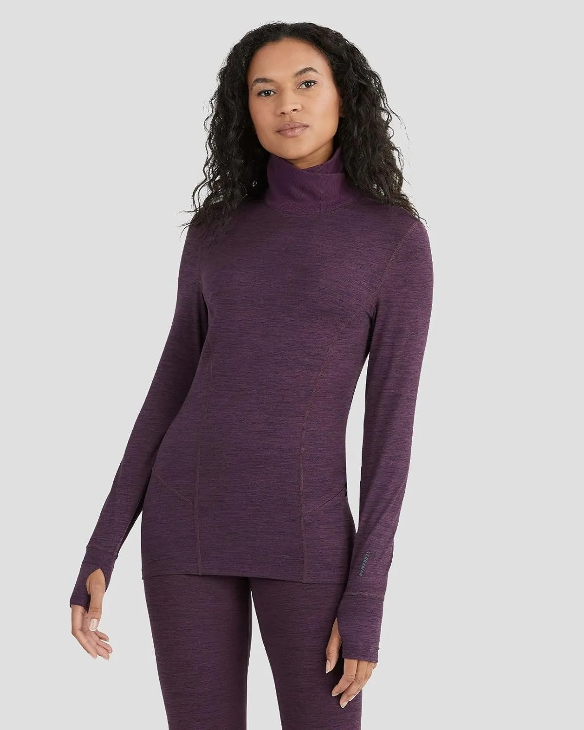 Terramar Women's Cloud Nine 4-Way Stretch Brushed Turtle Neck