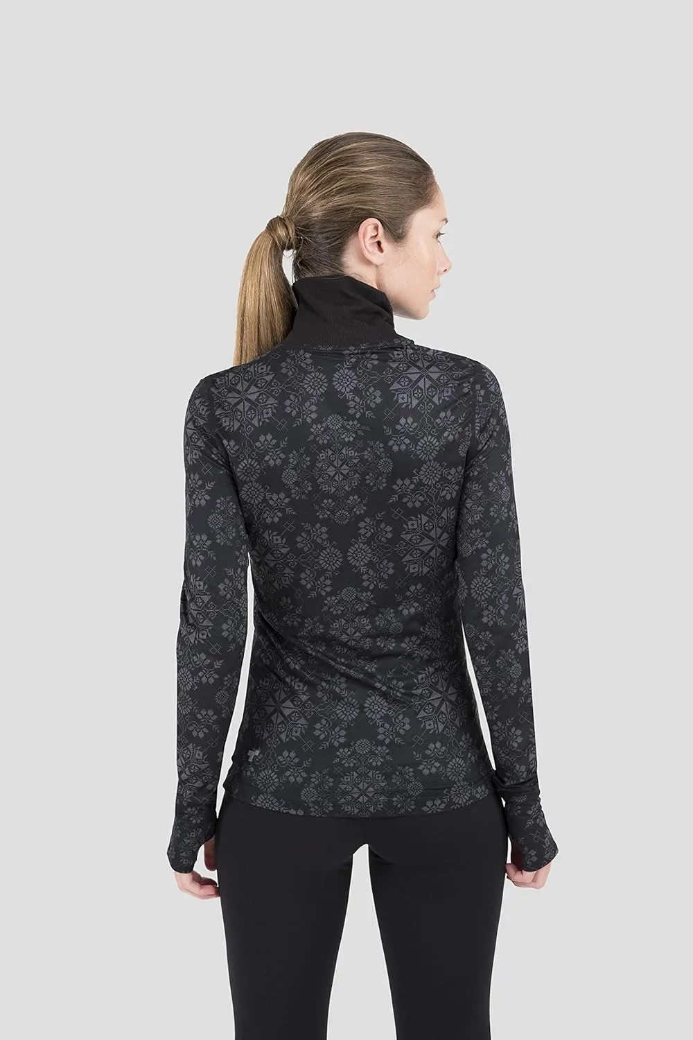 Terramar Women's Cloud Nine 4-Way Stretch Brushed Turtle Neck