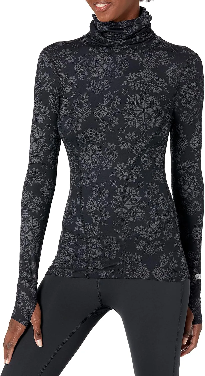 Terramar Women's Cloud Nine 4-Way Stretch Brushed Turtle Neck