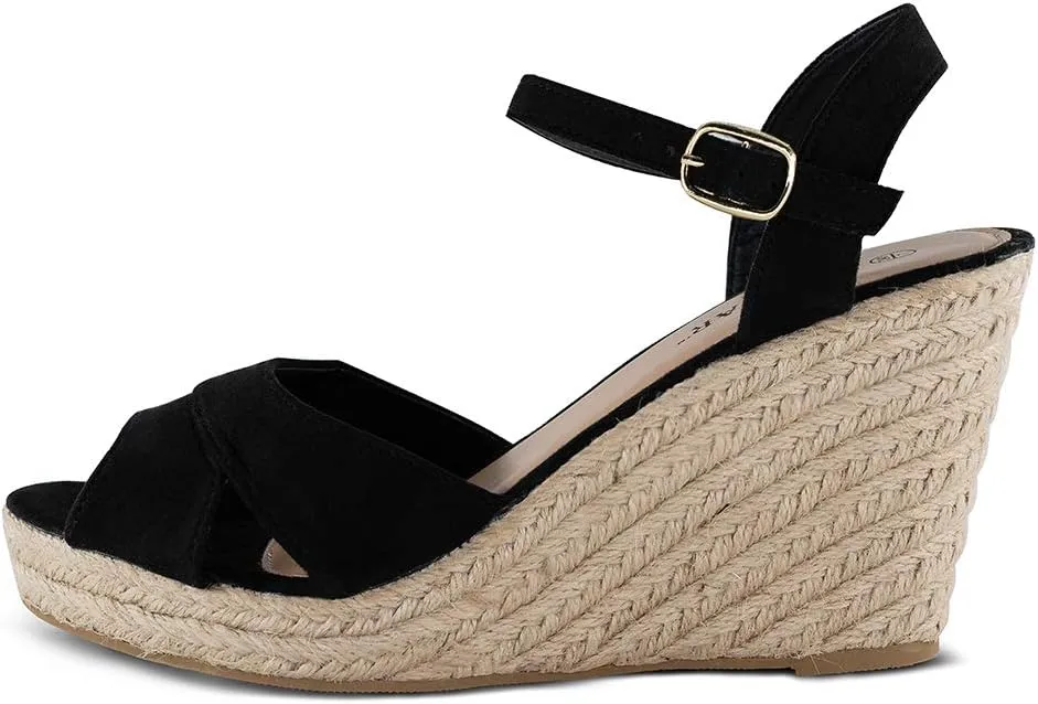 TF STAR Jute rope wedge sandals for women,women platform summer shoes ankle strap espadrille wedge heel sandals