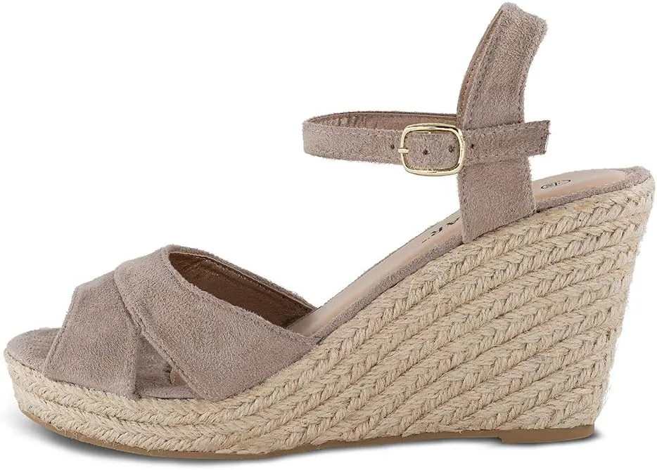 TF STAR Jute rope wedge sandals for women,women platform summer shoes ankle strap espadrille wedge heel sandals
