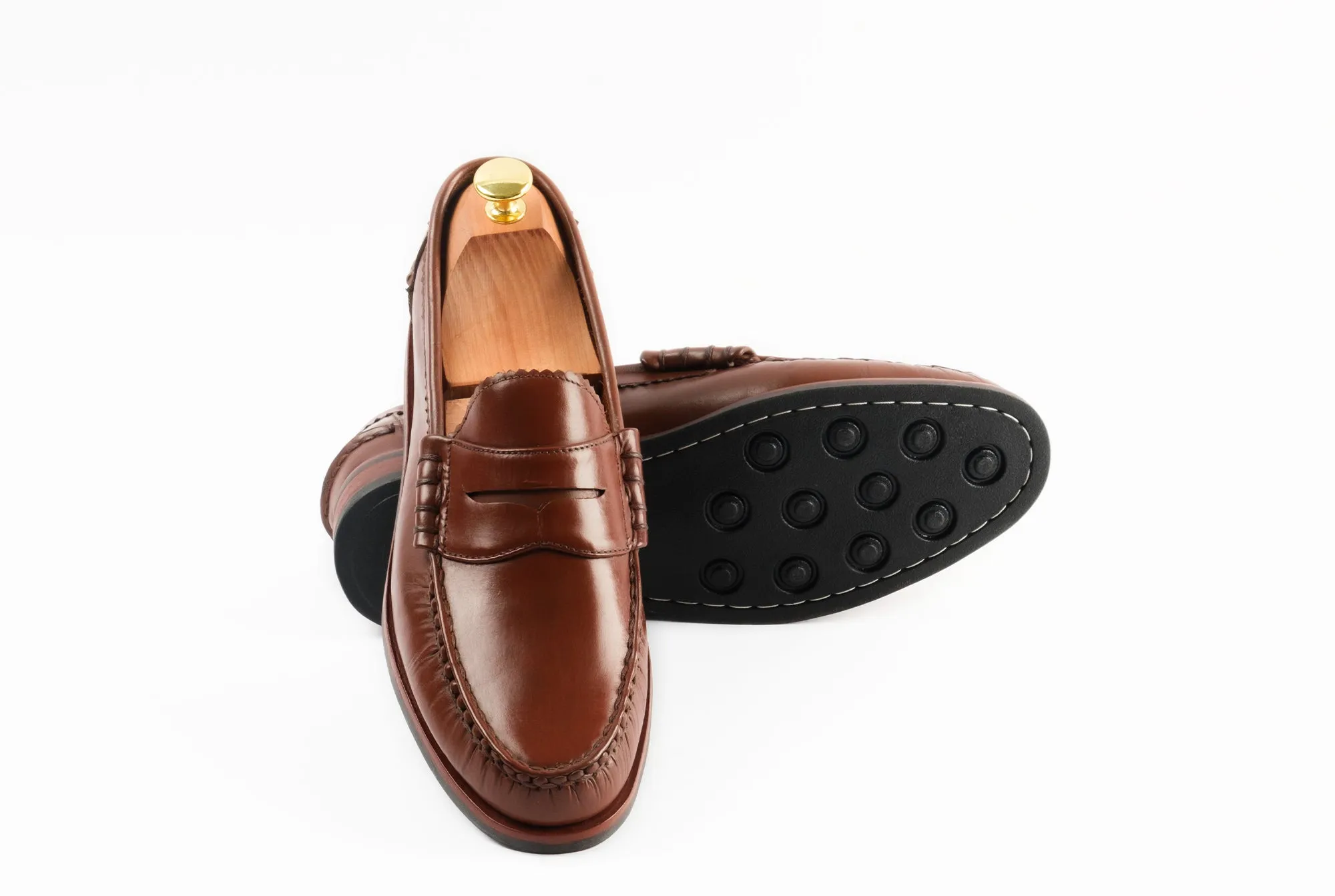 The Grand Penny Loafers - Chestnut Brown