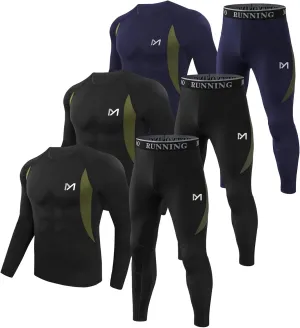 Thermal Underwear for Men, Winter Gear Long Johns Base Layer Top and Bottom Set for Skiing Running
