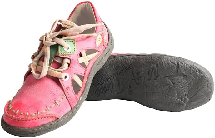 TMA EYES Women's lace-up Casual Comfortable Flat Fashion Walking Non-Slip Shoes