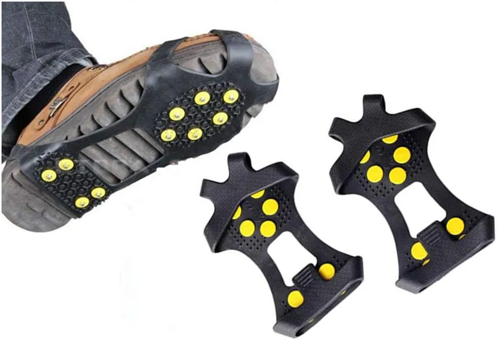 Toasis Ice Grips Snow Spike Crampons Traction Cleats Stud Grippers for Shoe Boot