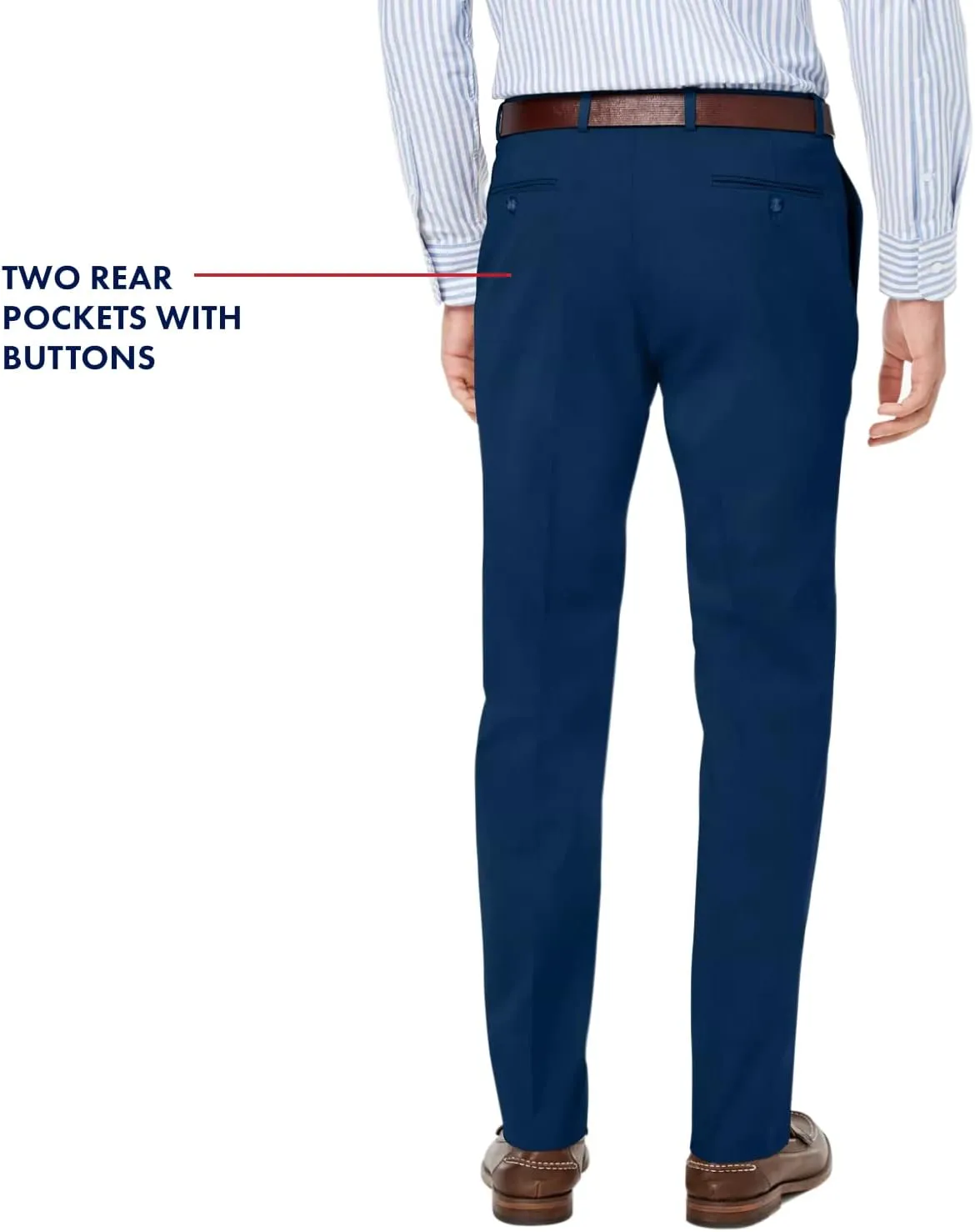 Tommy Hilfiger Men's Classic Stretch Chino Pants – Modern Fit, Wrinkle & Water-Resistant, Versatile & Comfortable