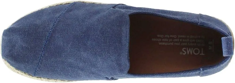 TOMS Mens Deconstructed Alpargata Rope Slip On Sneakers Shoes Casual - Blue