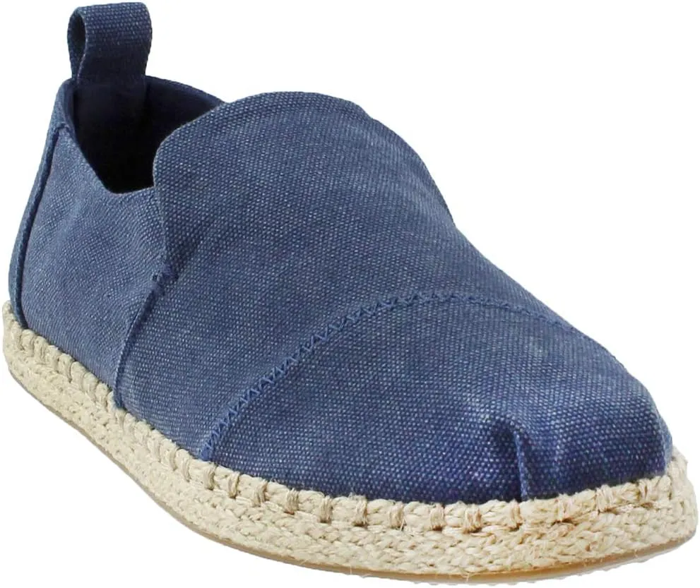 TOMS Mens Deconstructed Alpargata Rope Slip On Sneakers Shoes Casual - Blue