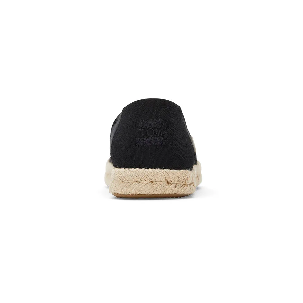 Toms Women Alpargata Rope 2.0 Black Recycled Slubby