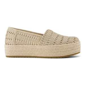 Toms Women Valencia Champagne Metallic Leather Basket Weave
