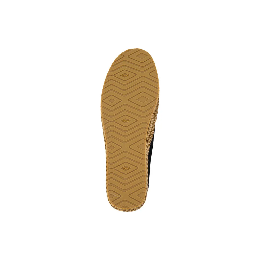 TOMS Women Valencia Espadrille Platform Espadrille - Black Suede