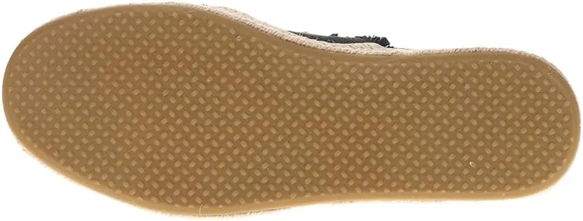 TOMS Womens Carolina Lace Up Espadrille Sneakers Shoes Casual - Black