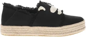 TOMS Womens Carolina Lace Up Espadrille Sneakers Shoes Casual - Black