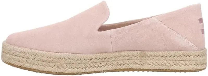 TOMS Womens Carolina Suede Espadrille Slip On Flats Casual - Pink