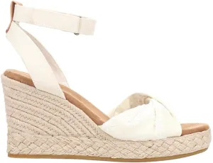 TOMS Womens Marisela Floral Espadrille Casual Sandals Casual High Heel 3" & Up - Off White
