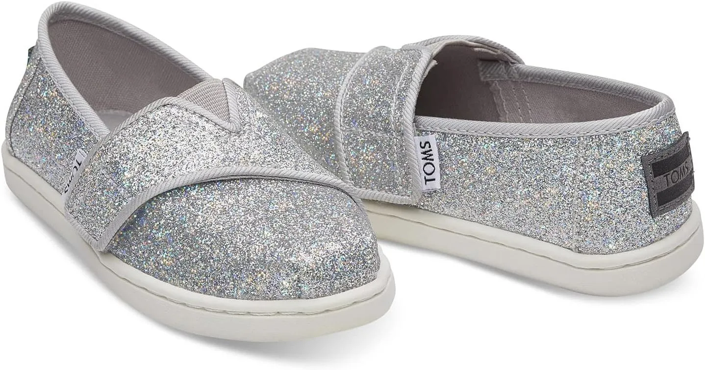 TOMS Women's Silver Iridescent Glimmer Tiny Classics 10011457 Loafer