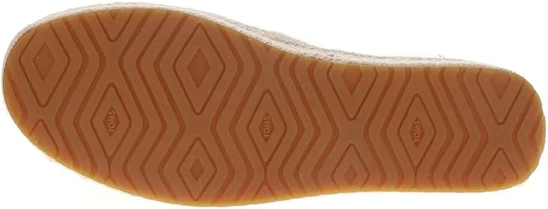 TOMS Womens Valencia Metallic Platform Espadrille Flats Casual - Silver