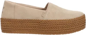 TOMS Women's Valencia Suede Platform Espadrille Flat