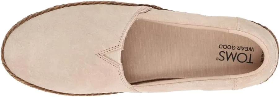 TOMS Women's Valencia Suede Platform Espadrille Flat