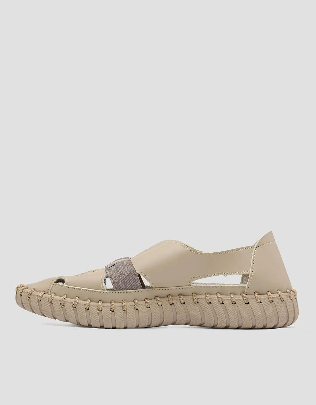 Triset Strap Color Contrast Sepatu Loafer Wanita