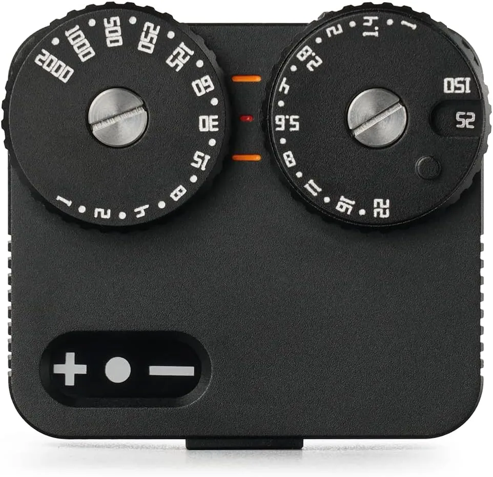 TTARTISAN Light Meter II Two Dial to Adjust ISO Compatible with Cold Shoe Mount for Speed ISO Photography (Black)