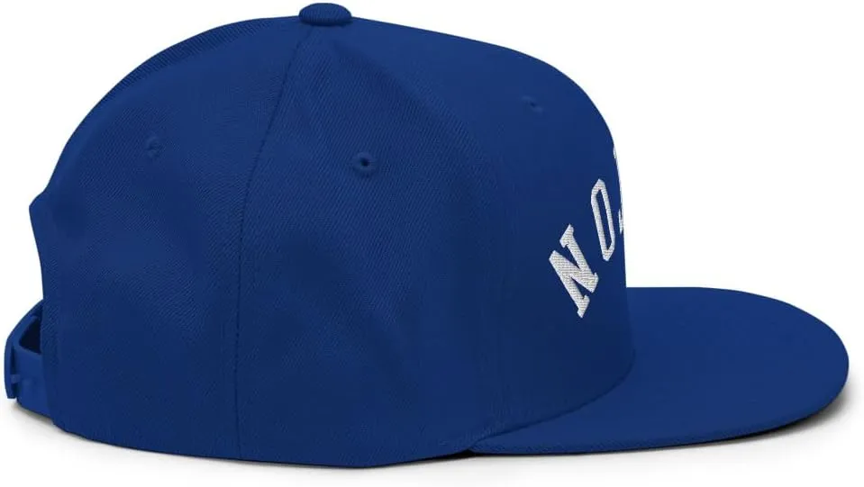 Upside Down Boston Embroidered Flat Bill Brim Snapback Hat