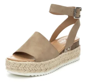 US, Clear guidance Wedge Soda Espadrilles Natural Taupe Toe (6 VIP sale Open M Topic Nubuck) Sandals Flatform