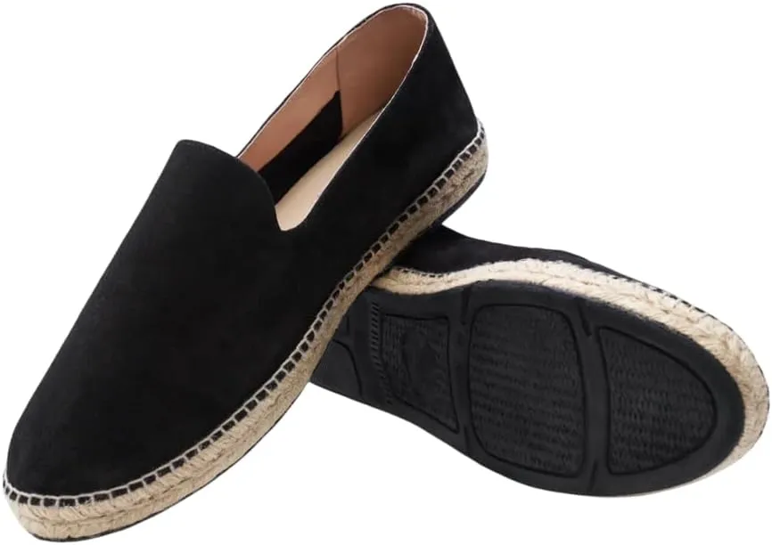 VISCATA Capsasal Suede Espadrilles Handmade Men's Espadrille Flats with Super Soft Suede 100% Natural Jute Midsole Rubber Sole for Extra Comfort for All Casual Occasions