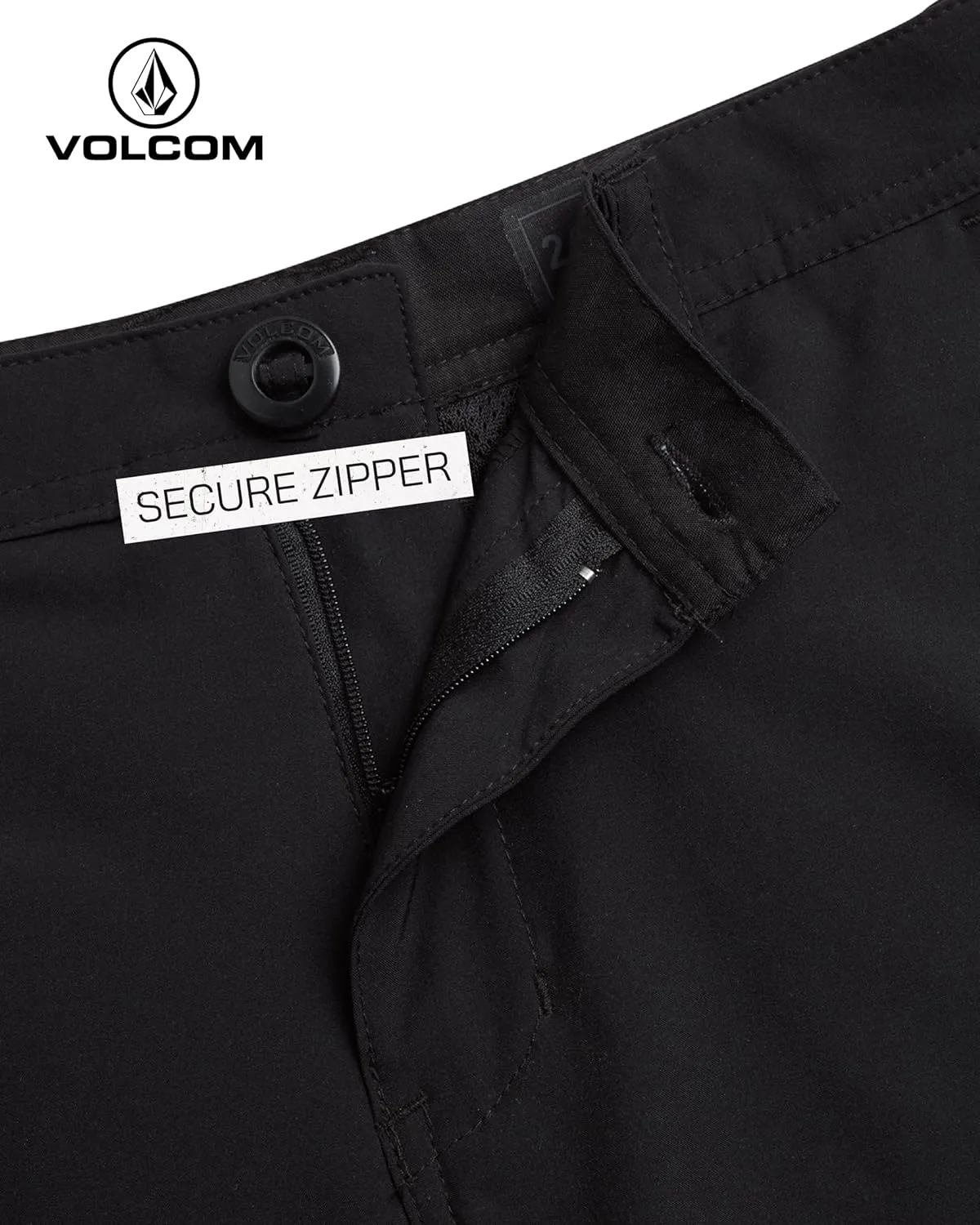 Volcom Boys' Twill Shorts - Stretch Fit Flat Front Chino Golf Uniform Shorts for Boys, Classic Pull-On Style with Belt Loops