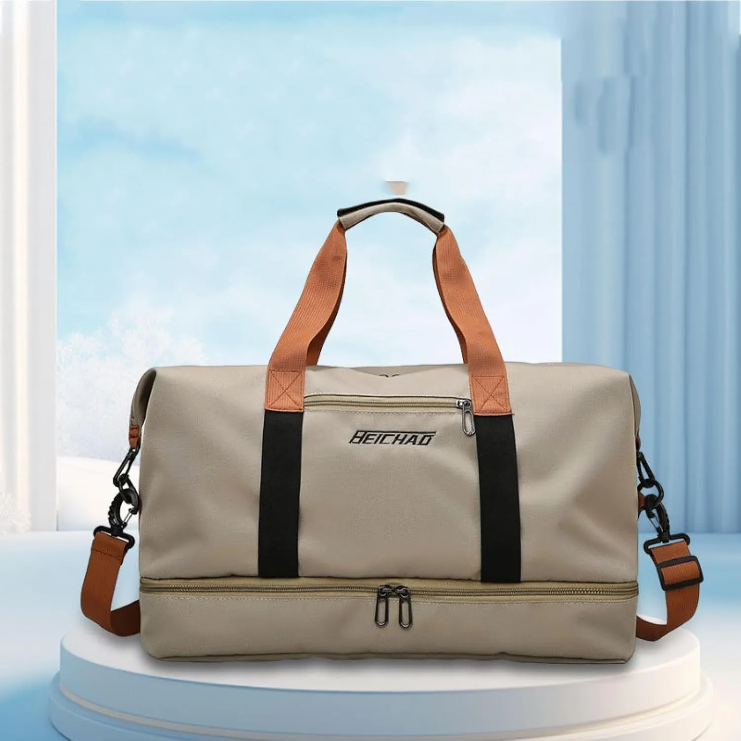 Wet & Dry Separation Gym Bag Large Capacity Expansion Travel Bag With Shoe Compartment Sports Yoga Bag