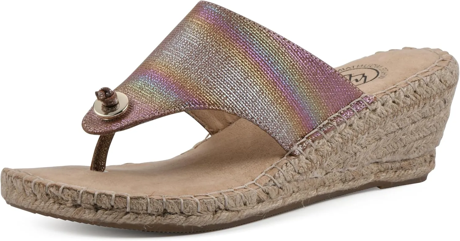 WHITE MOUNTAIN Women's Beachball Espadrille Wedge Sandal