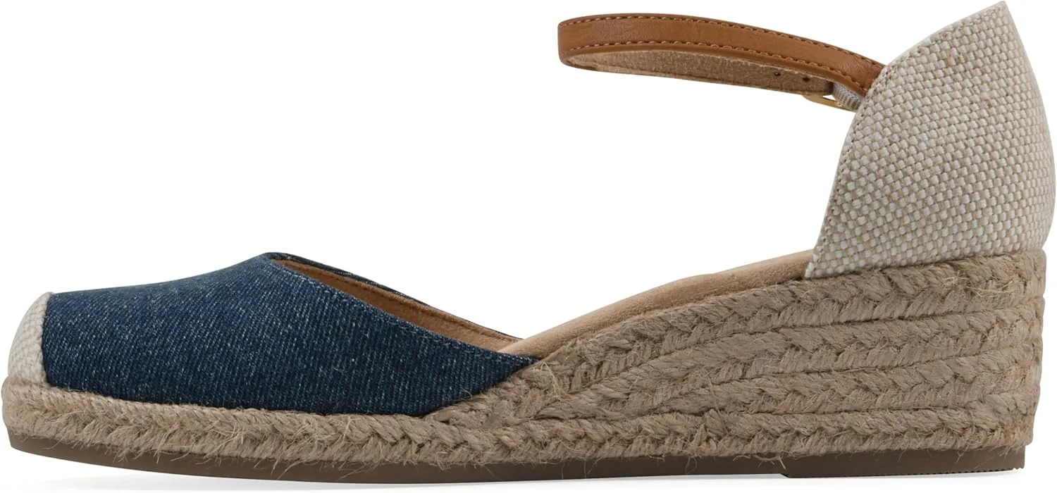 WHITE MOUNTAIN Women's Maintain Mini-Heel Espadrille Sandal