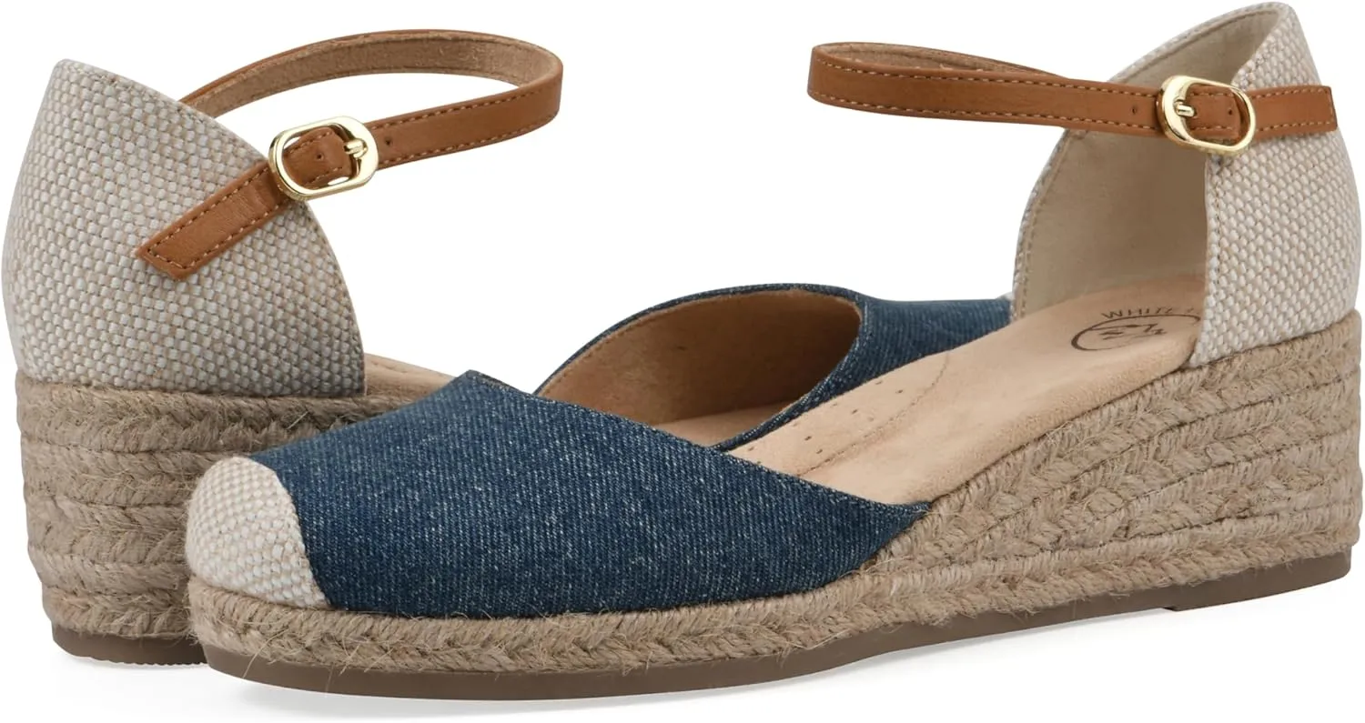 WHITE MOUNTAIN Women's Maintain Mini-Heel Espadrille Sandal