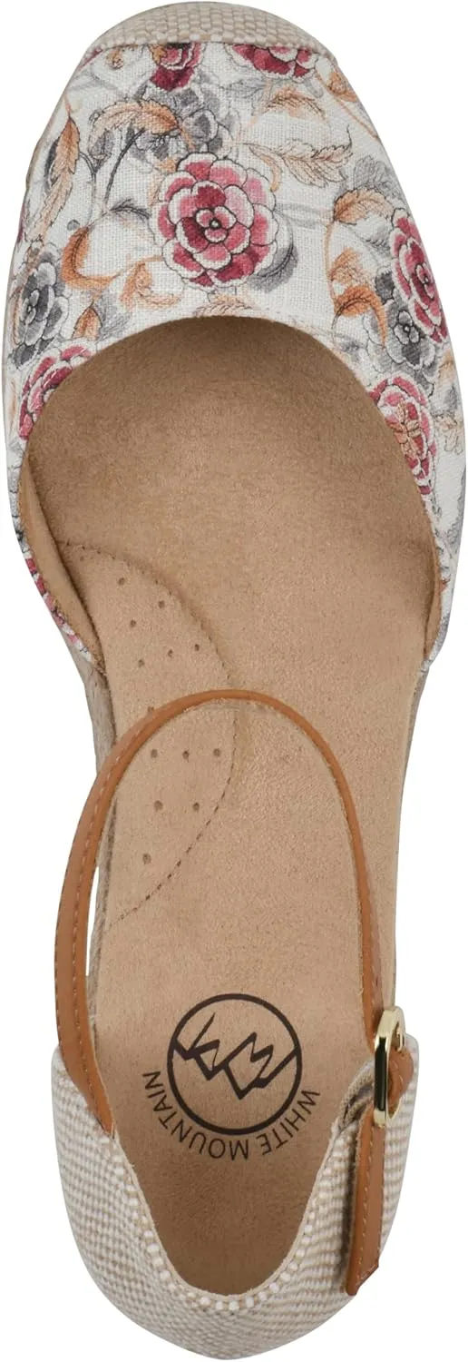 WHITE MOUNTAIN Women's Maintain Mini-Heel Espadrille Sandal
