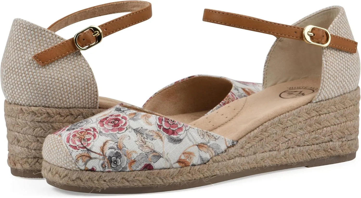 WHITE MOUNTAIN Women's Maintain Mini-Heel Espadrille Sandal