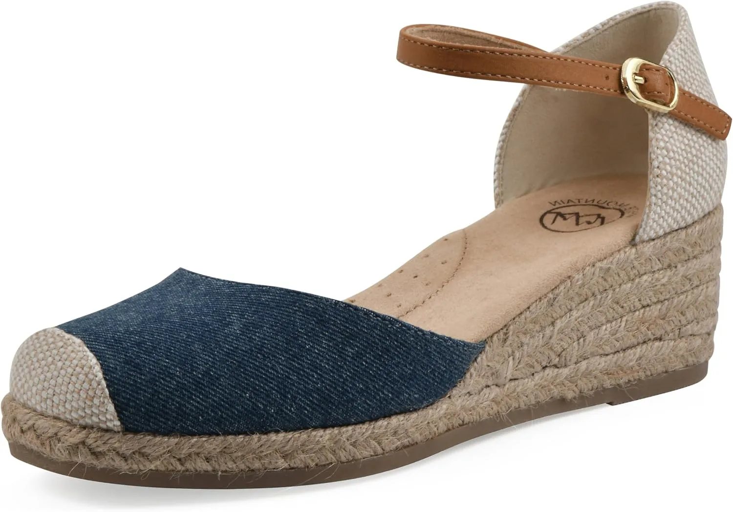 WHITE MOUNTAIN Women's Maintain Mini-Heel Espadrille Sandal