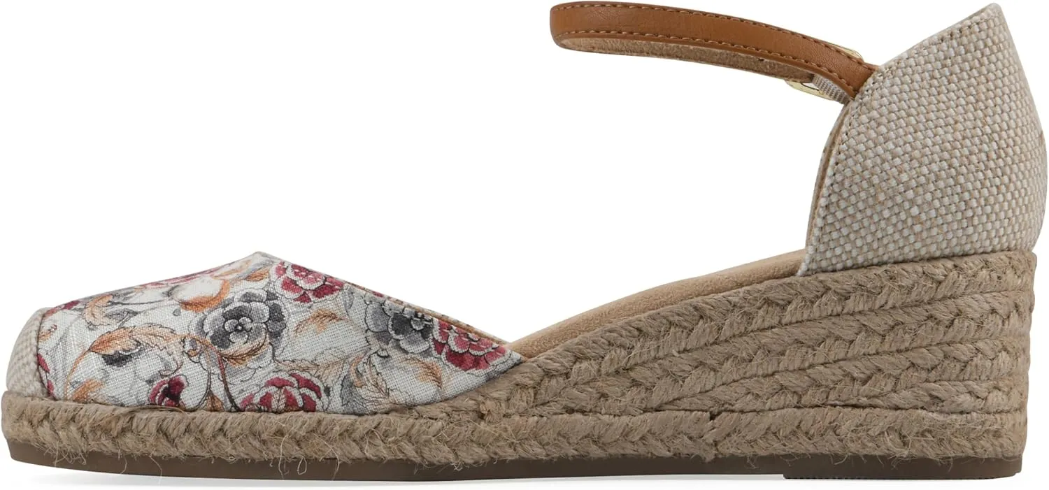 WHITE MOUNTAIN Women's Maintain Mini-Heel Espadrille Sandal