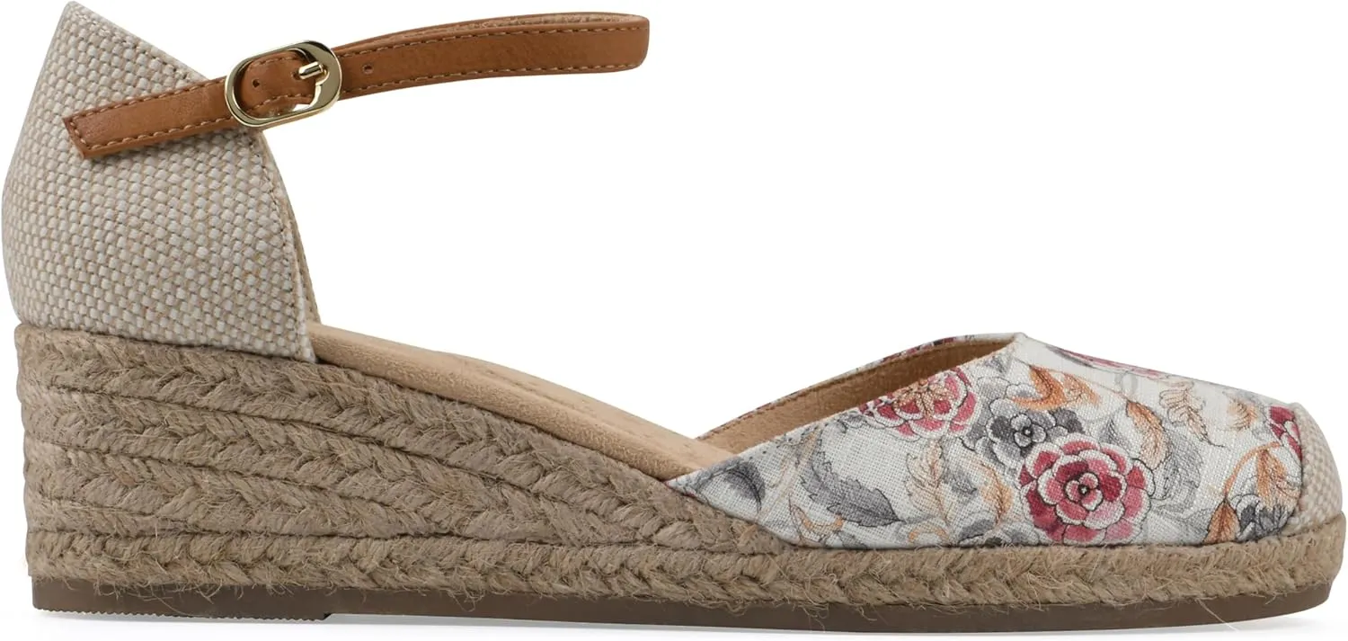 WHITE MOUNTAIN Women's Maintain Mini-Heel Espadrille Sandal