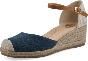 WHITE MOUNTAIN Women's Maintain Mini-Heel Espadrille Sandal