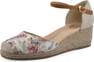 WHITE MOUNTAIN Women's Maintain Mini-Heel Espadrille Sandal