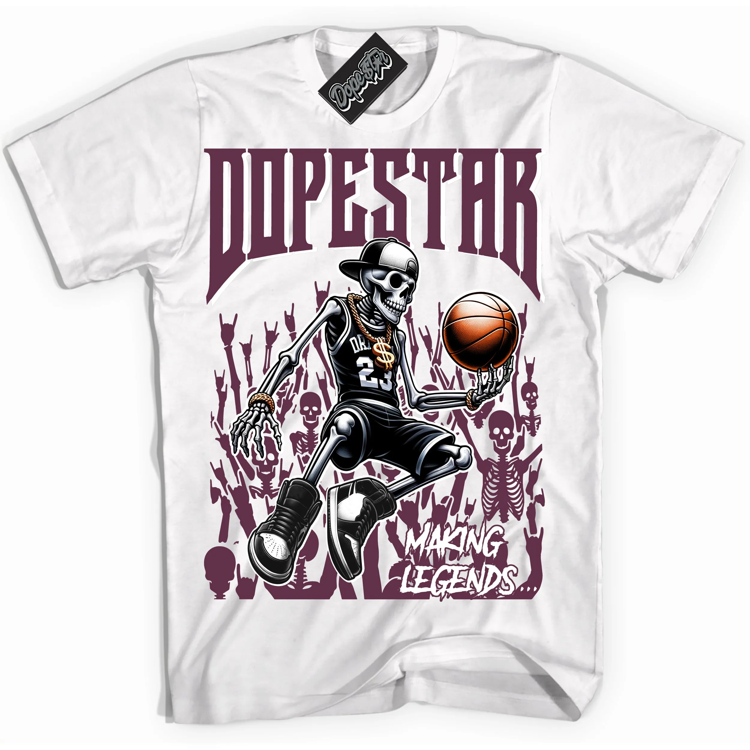 White Viotech Dunks Sneaker Shirt Making Legends Graphic