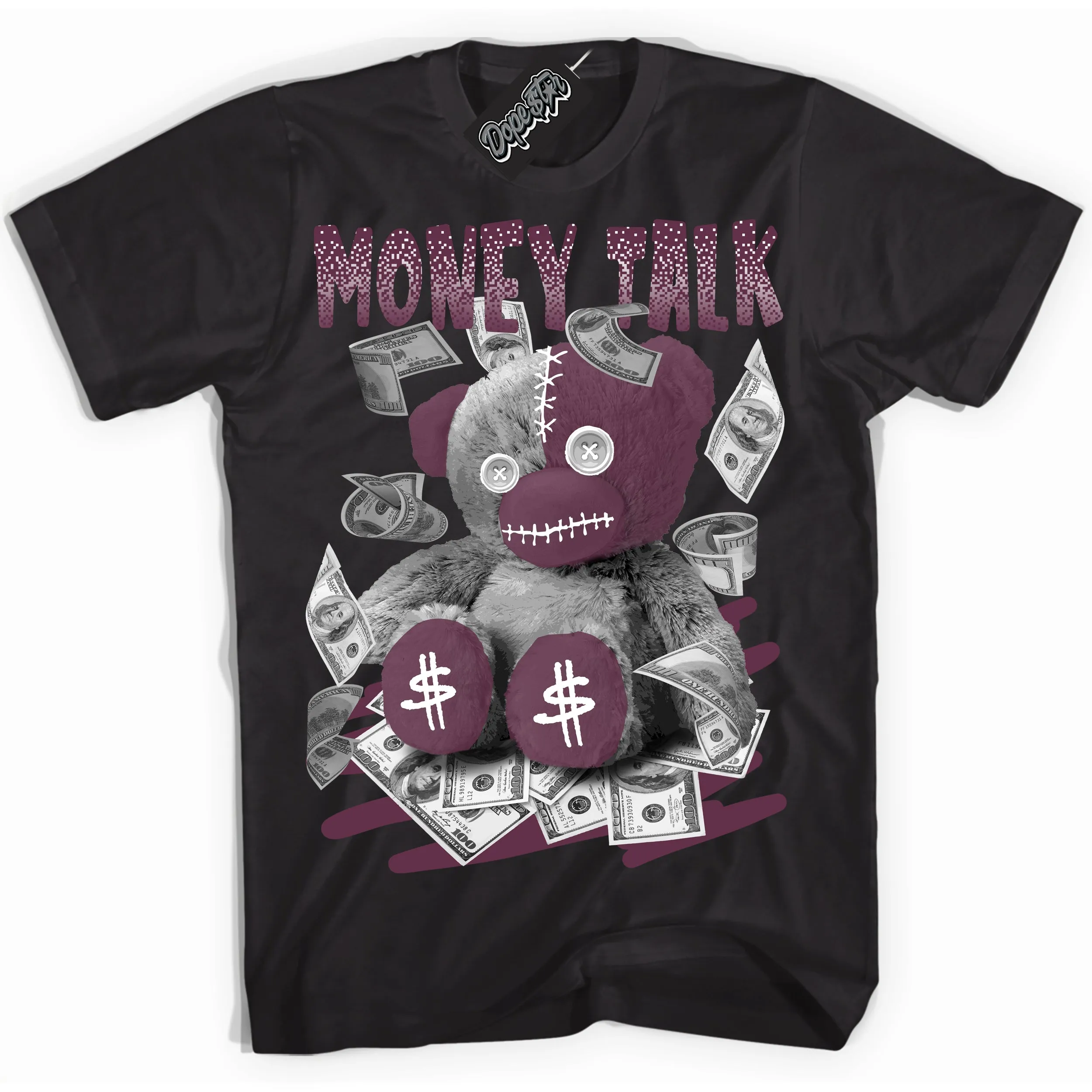 White Viotech Dunks Sneaker Shirt Money Talk Bear Graphic
