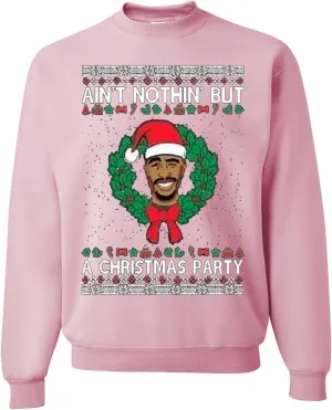 wild custom apparel Ugly Christmas Sweater 2024 COLLECTION LIGHT PINK Crew Neck Sweatshirt