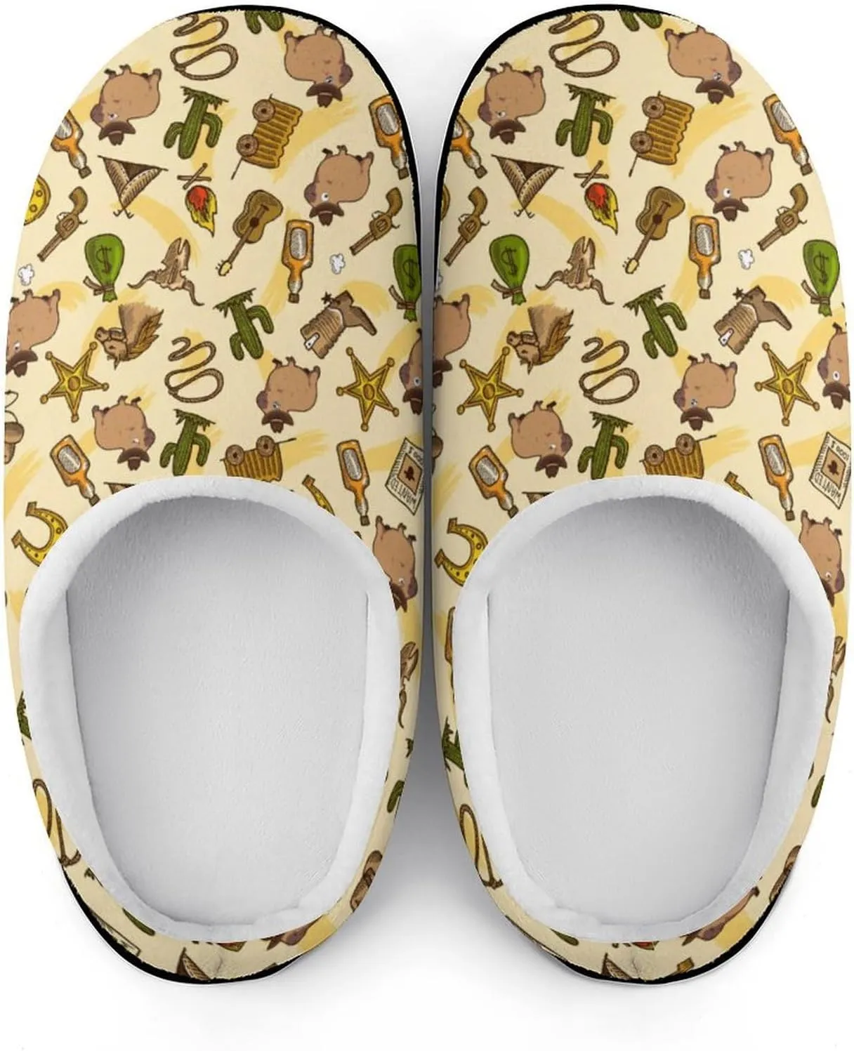 Women House Slippers Ladies Halloween Cotton Slippers Closed Toe Soft Clog Slippers Non-Slip Warm Indoor Outdoor Shoes