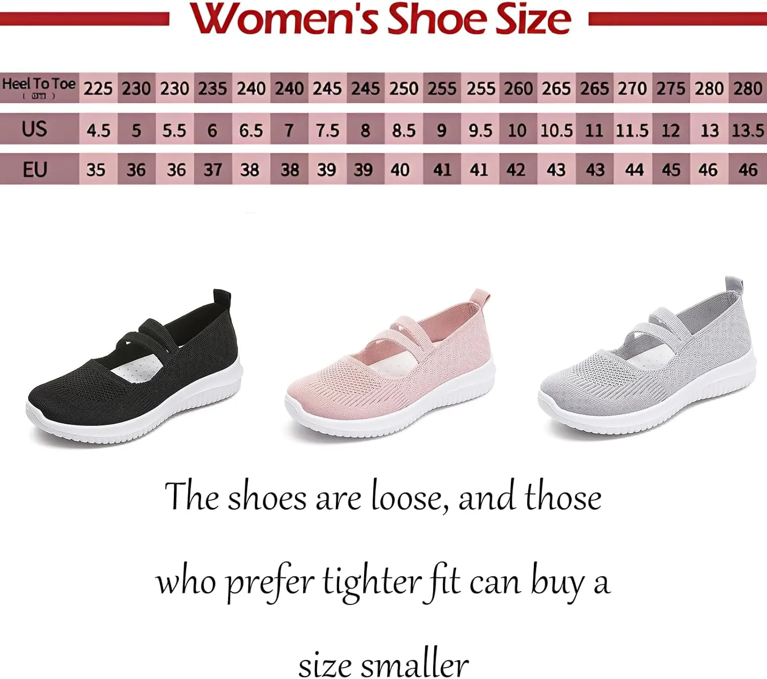 Women Mary Jane Walking Shoes Comfortable Knit Flats Slip on Dress Shoes for Women Casual Nurse Flats Diabetic Shoes with Arch Support