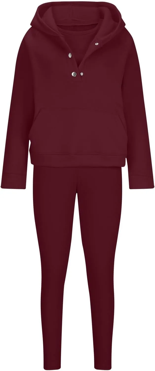 Women Sweat Suit Oversized Hoodies And Leggings Casual Comfortable Sweatshirt 2 Piece Suit Matching Sets