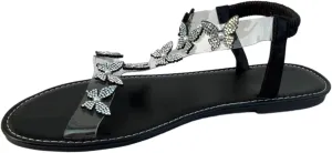 Women's Elastic Strap Bohemian Sandals Fashion Casual Strappy Cool Shoes Comfortable Walking Flat Sandals