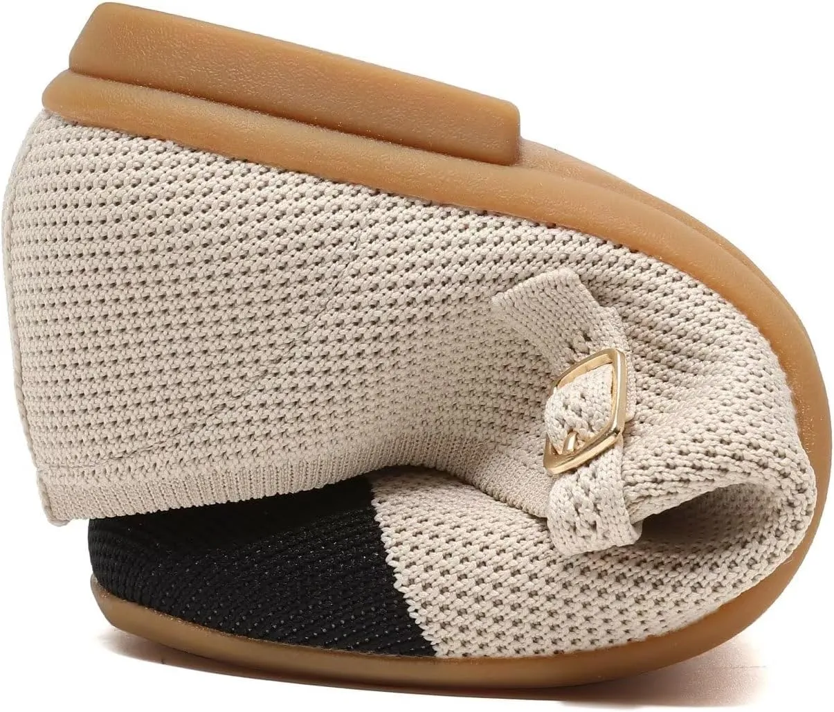 Women's Mary Jane Flats Shoes Ballet Flats with Buckle Strap Soft Work Dress Ballerina Walking Shoes